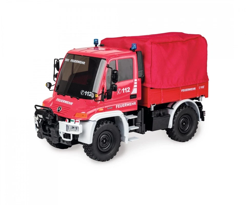 Carson RC Unimog U300 Feuerwehr Truck 1:12 RTR Komplett-Set mit LED & Hupe - Bild 2 von 4