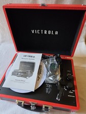 VICTROLA RED BLUETOOTH TURNTABLE - NEW/OPEN BOX