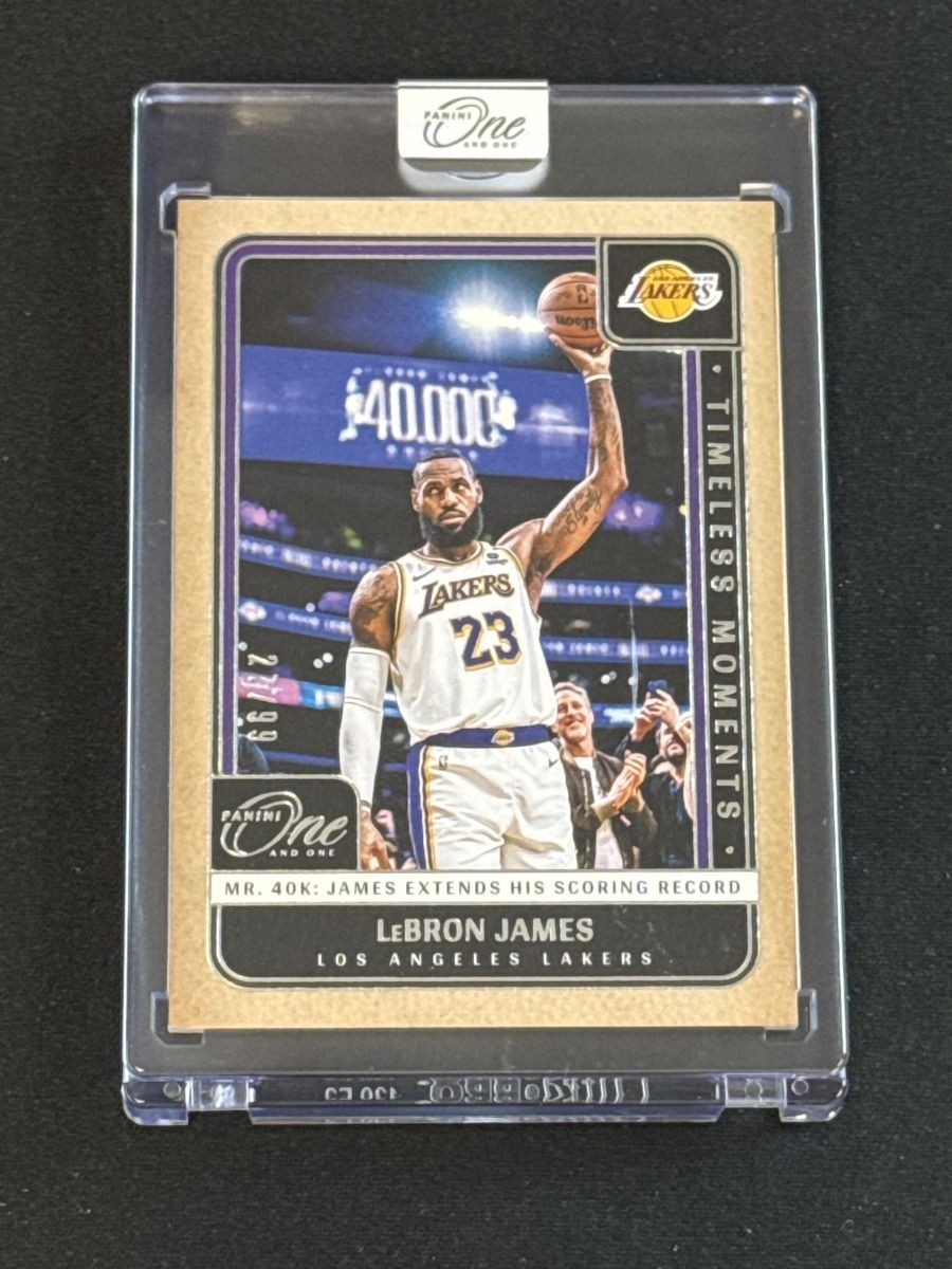 2024-25 Panini One and One Timeless Moment #TM-LBJ LeBron James Lakers /99