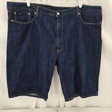 Levi's 469 Men's Loose Fit Denim Jean Shorts 100 Cotton Dark Wash Size 46 EUC
