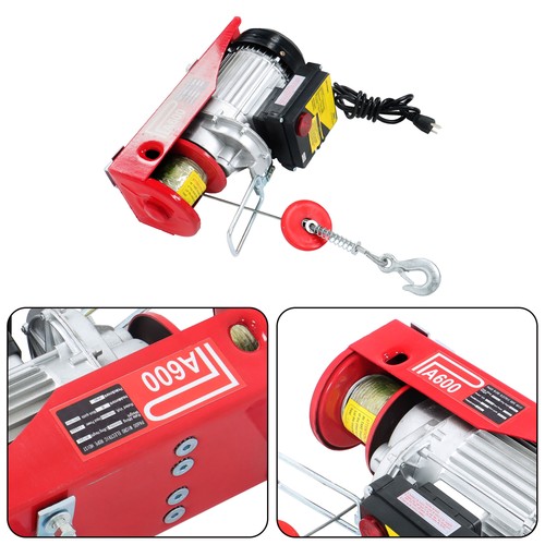 PA600 Mini Electric Hoist 1320lbs & Wireless Remote Control 110V Height 20-40ft - Picture 12 of 20