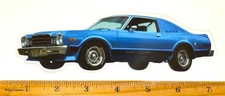 1977 Plymouth Volare ROAD RUNNER Blue Color Die Cut Novelty Vinyl Decal Sticker