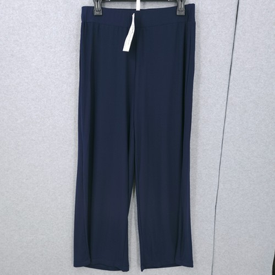 #ad NY Collection Mid Rise Pull On Wide Leg Palazzo Navy Pants Womens Petite PL NWT $19.99