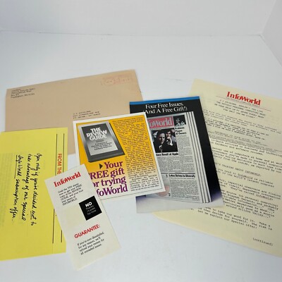 Infoworld 1985 Subscription Information Mailed Advertisement