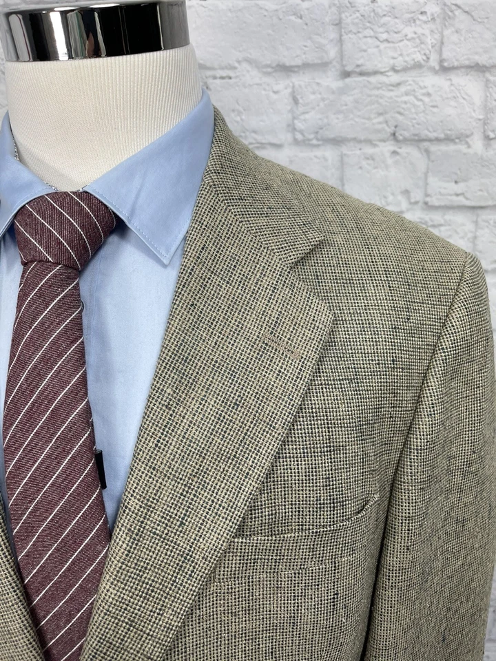 Blazer Abrigo Croft & Barrow Hombre 100% Seda Ordenado 42L Foto 2 de 4