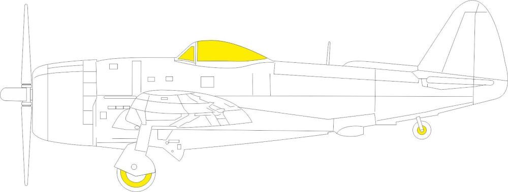 Eduard 1/48 mask P-47D-25 for MiniArt kit - EX997 Eduard 1/48 mask P-47D-25 for MiniArt kit - EX997