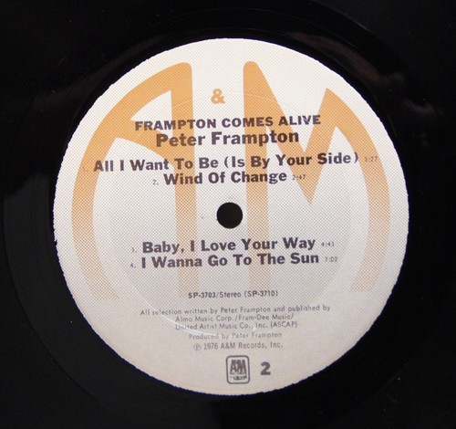 Peter Frampton–Frampton Comes Alive!-1976 A&M Records SP-3703 2x Rock Vinyl LP - Picture 8 of 11