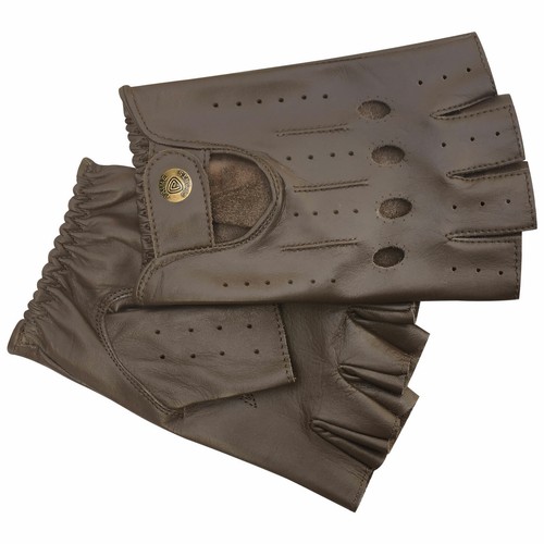 Nuevo Estilo Retro Calidad Cuero Suave Guantes de Conducir Sin Dedos Moda - Imagen 43 de 58