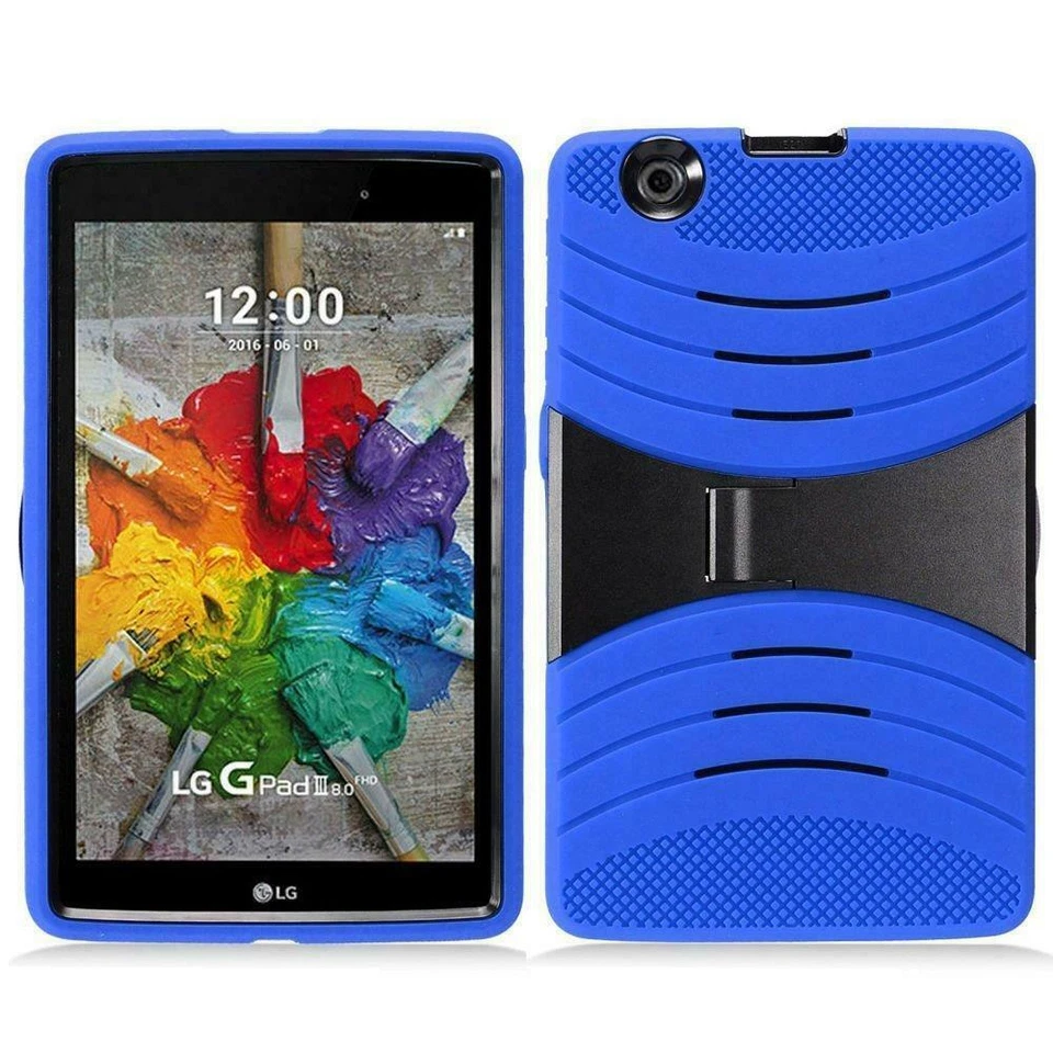 Shockproof Hybrid Kickstand Tablet Case/ Screen Protector For Alcatel LG Samsung - Image 2 of 4