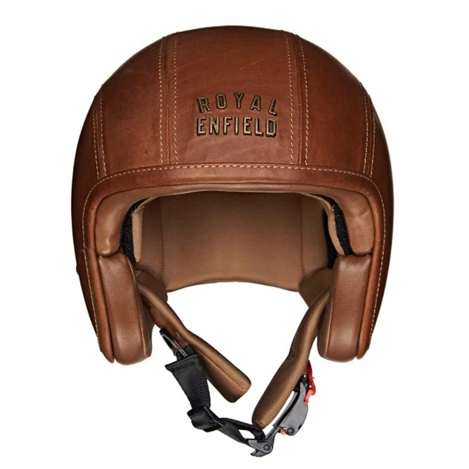 Royal Enfield "CASCO DE CUERO GRANADO CARA ABIERTA" (BRONCEADO) Foto 4 de 4