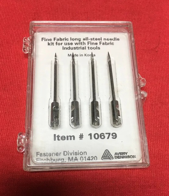 AVERY DENNISON STYLE FINE FABRIC TAGGING GUN NEEDLES ALL STEEL 10679
