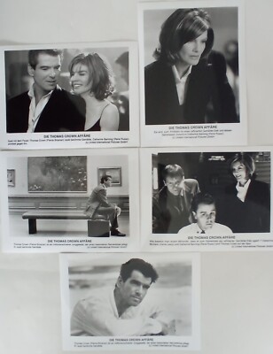 J025 5x Orig. Pressefotos DIE THOMAS CROWN AFFÄRE Pierce Brosnan Rene Russo