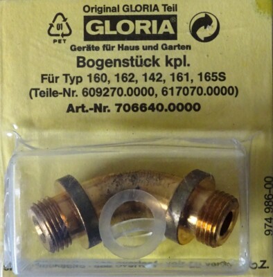 Gloria Bogenstück Messing Typ 160, 162, 142, 161, 165S Drucksprüher 706640.0000