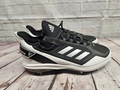 Adidas Mens Icon 7 Boost Black White Metal Baseball Cleats FY4178 new