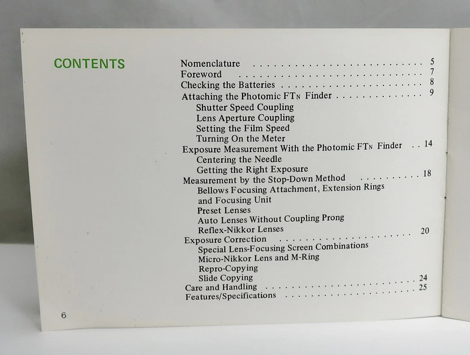 Nikon Photomic FTN Finder Manual de instrucciones Muy buen estado Foto 4 de 4