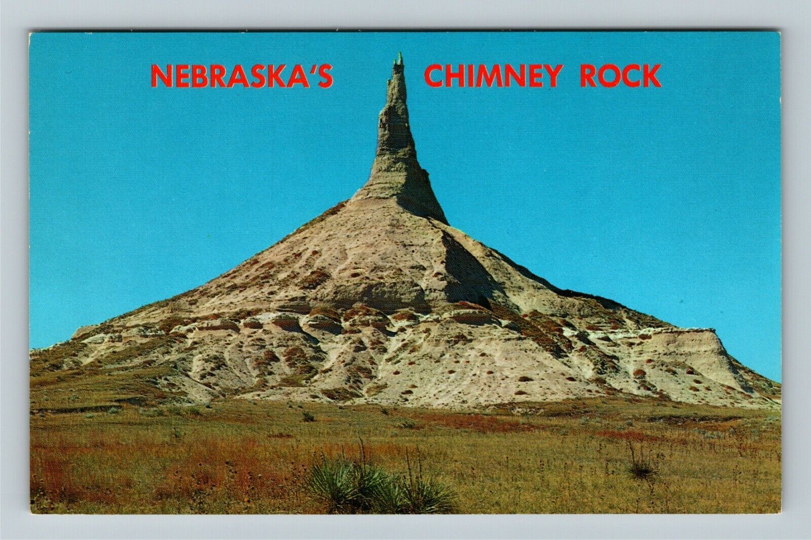Bayard NE-Nebraska, Chimney Rock, Historic Site Vintage Souvenir Postcard