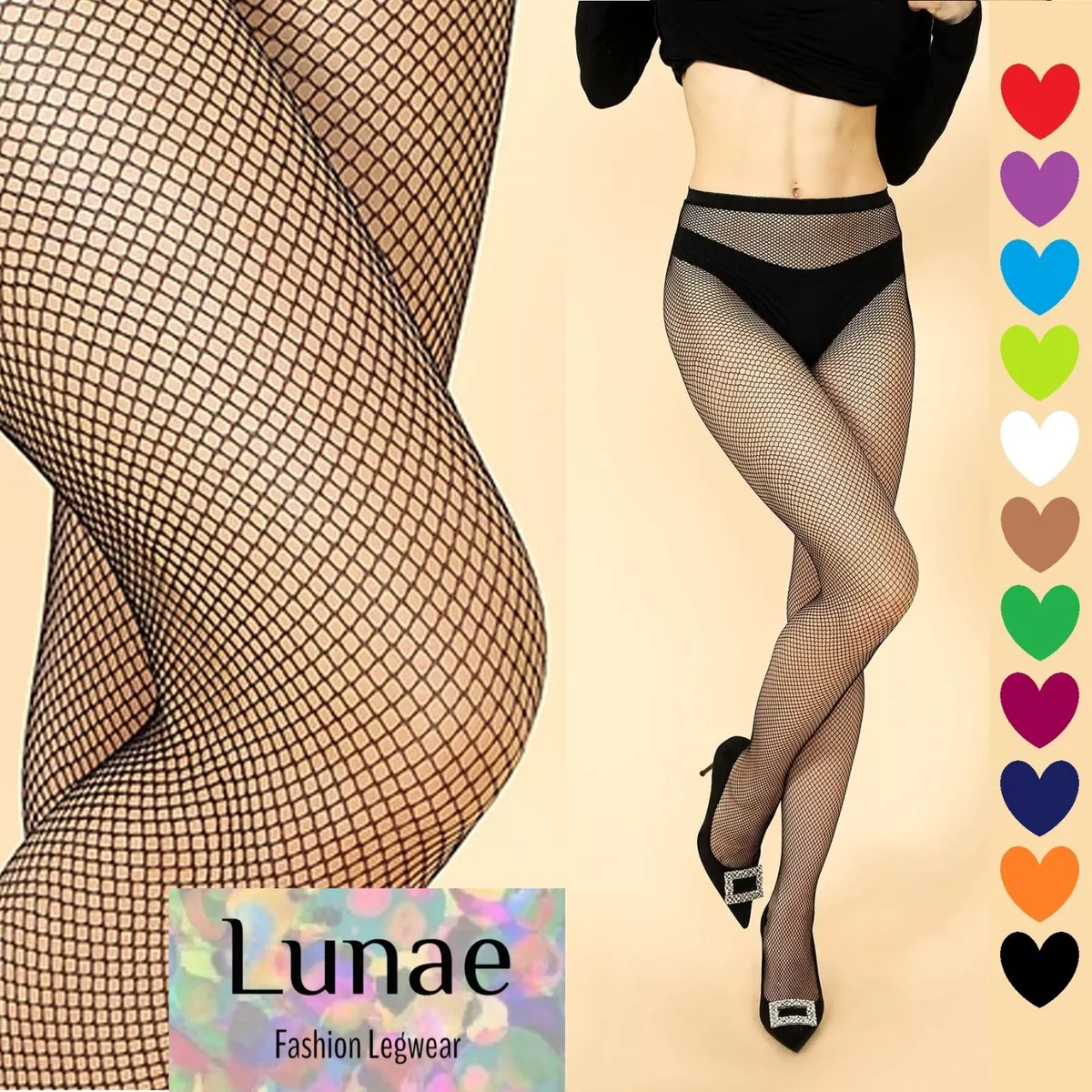 fishnet tights micro-net classic one-size 6/8/10/12 Y2K rave festival  cosplay