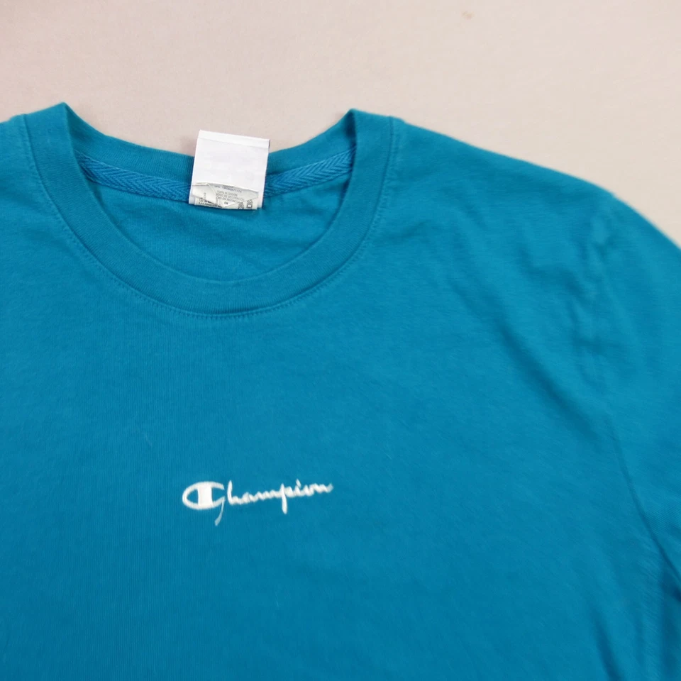 Camisa Champion Niños Pequeña Manga Corta Cuello Redondo Ligera Exterior Azul Foto 2 de 4