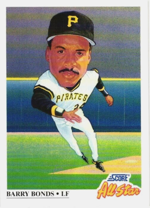 Score 1990 Barry Bonds All-Star Team Card # 668 - Pittsburgh Pirates MLB HOF