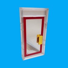 Playmobil - Wand mit Tür - 12,0 x 6,0 cm - transparent / rot - System X