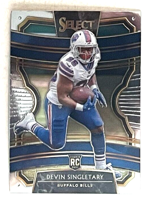 2019 PANINI SELECT DEVIN SINGLETARY SILVER PRIZM BUFFALO BILLS #26 RC