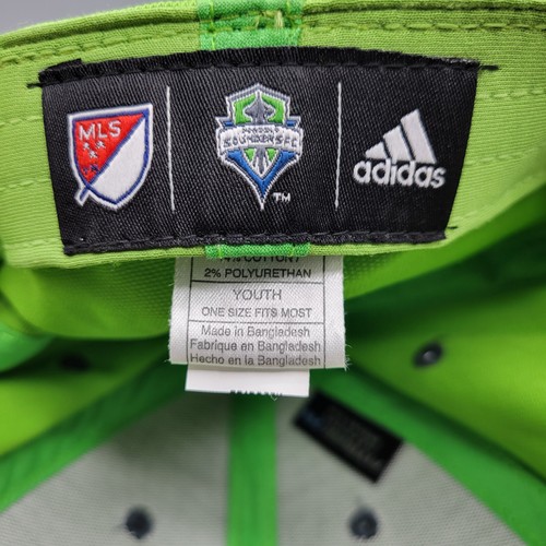 Seattle Sounders FC Hat Cap Fitted Youth Kids Green MLS Sports Give Us Your Full - Picture 12 of 15