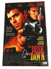 GEORGE CLOONEY QUENTIN TARANTINO SIGNED AUTO 12X18 FROM DUSK TILL DAWN PHOTO BAS