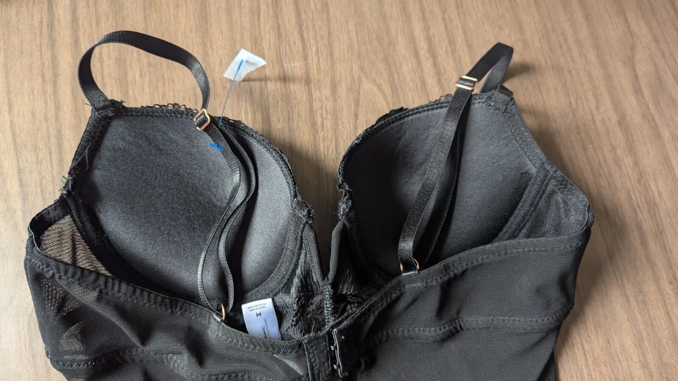 NUEVO SIN ETIQUETAS MARILYN MONROE 1 pieza Body Peluche Talla M Negro Push-Up Foto 2 de 2