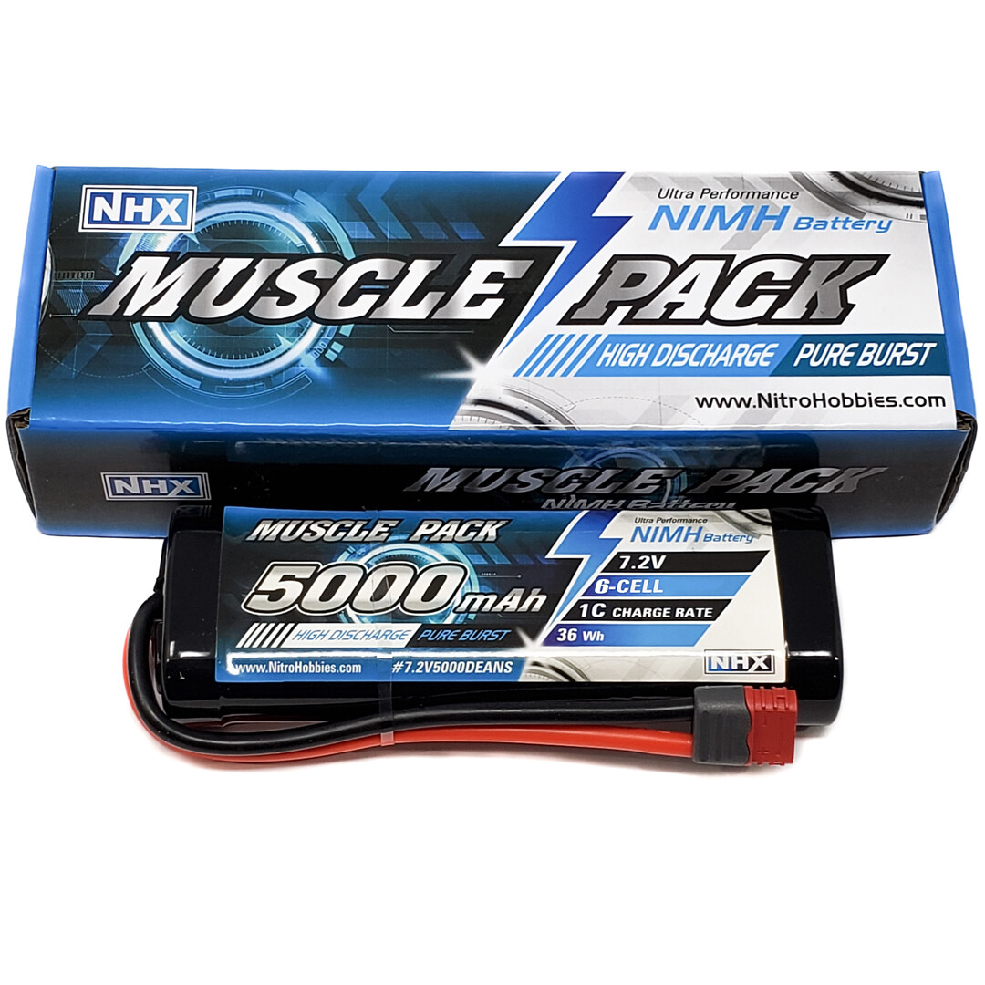 NHX Muscle Pack 7.2V 5000mAh 6-Cell Nimh Battery w/DEANS Connector