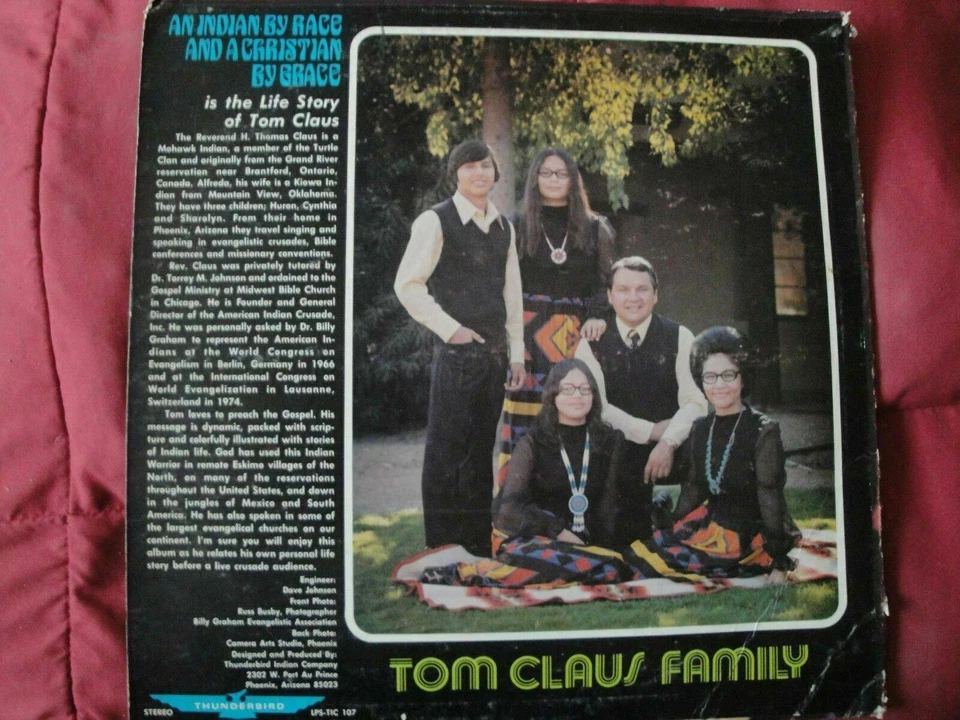 Tom Claus Mohawk Evangelist, An Indian By Race And A Christian By Grace, Vinyl  - Image 2 of 2