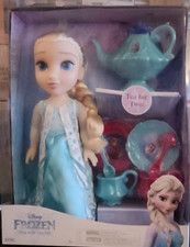 NEW DISNEY FROZEN ELSA WITH TEA SET PRINCESS DOLL Figure Tea Party Jakks