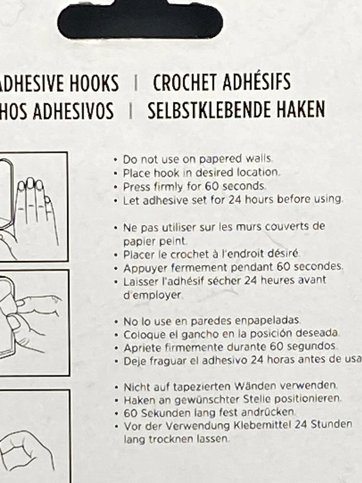 Adhesive Hook,No 17301,  Interdesign White - Image 4 of 4