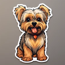 8x car sticker Yorkshire terrier dog sticker cute for car rear window