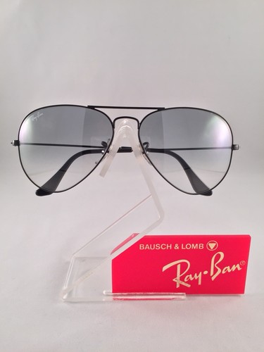 Vintage Ray Ban Bausch and Lomb Black Aviator Gray Ultra gradient Fantasees  58mm | eBay