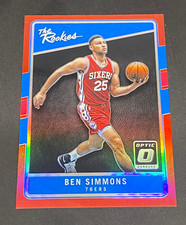 BEN SIMMONS 2016-17 Donruss Optic The Rookies RED HOLO PRIZM RC #d 66/99 NETS