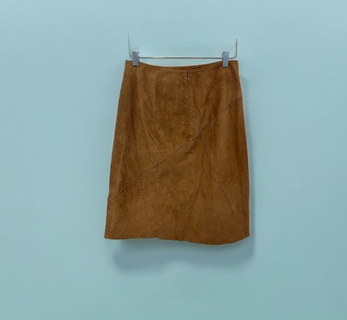 Vakko New York Goat Suede A-Line Skirt WomenSz 8 Smooth Soft Fall Winter Spring - Picture 6 of 10
