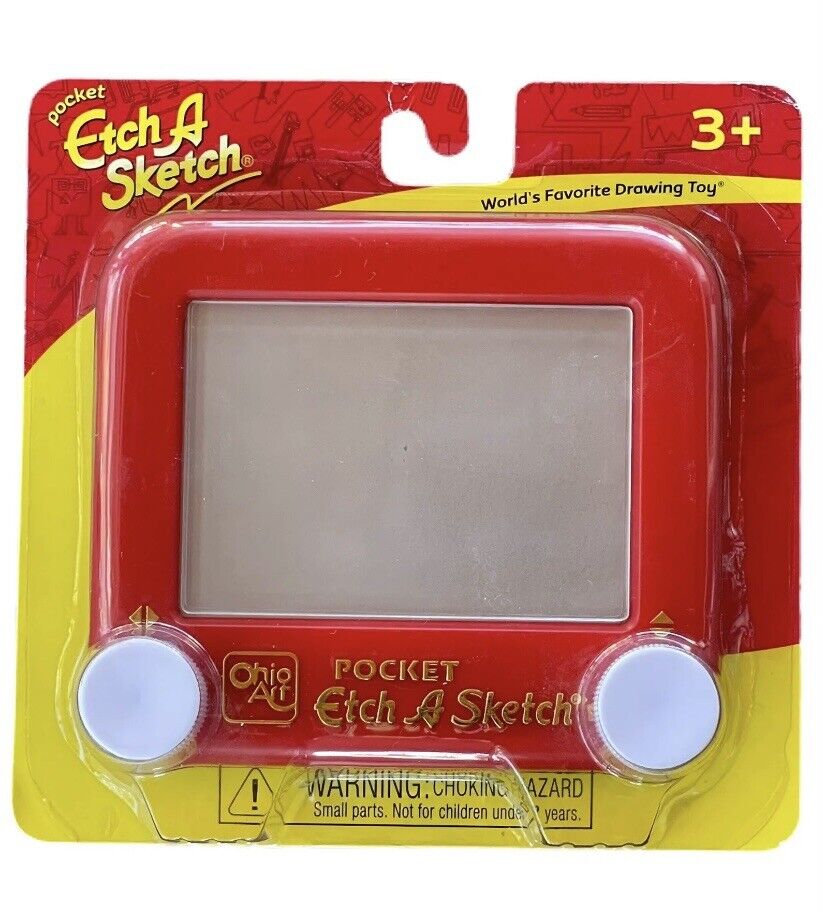 Etch A Sketch 60th Anniversary Mini Pocket Drawing Doodle Art Toy | Works  Great