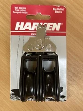 Harken 38mm Double Big Bullet Block 600lb 127 Ball Bearing Free Rolling Sailing 