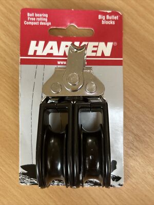 Harken 38mm Double Big Bullet Block 600lb 127 Ball Bearing Free Rolling Sailing 