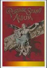 Classic Postage Stamp Album Front Cover - A6 Post Card Postcard Size PRINT COPY