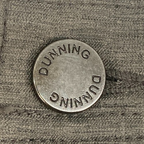 Dunning Golf Pants Mens 36 x 32 Gray Flat Front Stretch Performance Chinos - Picture 10 of 13