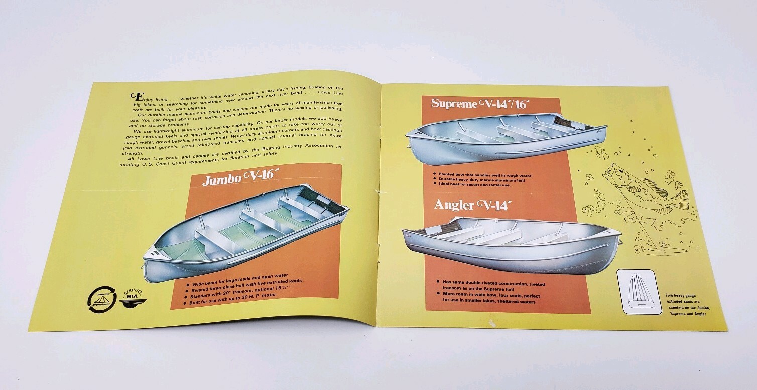 1970s Lowe Line Vintage Boats Catalog / Brochure Lebanon Missouri eBay