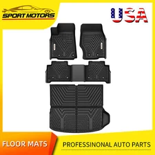 Floor Mats Cargo Mats Liner Full Set for 2022-2025 Jeep Grand Cherokee TPE 3D