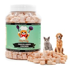 Freeze Dried Chicken Cat Treats Healthy Dog Food Toppers 100 Human Grade 7.7oz