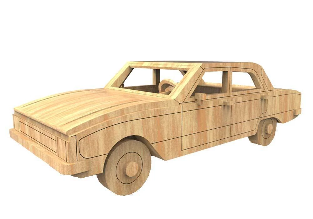 Ford Falcon 3D Woodcraft Hobby Wooden Model Laser Cut Puzzle Kit