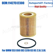 11427512300 Oil Filter Kit for BMW E36 E39 E46 E53 E60 E83 320i X3 X5 2.5L 3.0L