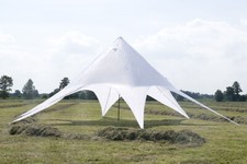 Partyzelt &bull; Festzelt &bull; Pavillon &bull; Sternzelt  NEU 14m in wei&szlig; oder beige