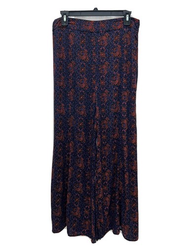 Anthropologie Elevenses hohe Taille weites Bein Cropped Hose lila orange Größe 8 - Bild 2 von 10