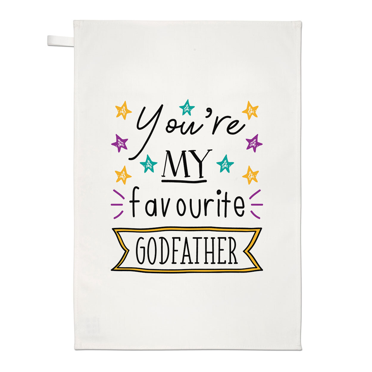 You're My Favourite Godfather Tea Towel Fathers Day Best Awesome Birthday