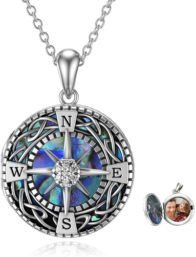 Compass Locket Necklace That Holds 